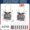 Tioncy 24 Pcs 250 Anniversary USA Party Supplies America Clear Gift Bags with Handle Plastic Goodie Treat Candy Tote Bags 4th of July Themed Wrapping Supplies for Travel Shopping, 8 x 8 x 3.15'' view 3