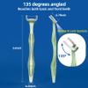 RAZOKO Flosser Kit, Shred-Resistant, Insert & Rotate 90 to 135 for Hard-to-Reach Areas, PTFE & PFAS Free, 2 Handles + 240 Refill Heads, Green view 2