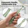 RAZOKO Flosser Kit, Shred-Resistant, Insert & Rotate 90 to 135 for Hard-to-Reach Areas, PTFE & PFAS Free, 2 Handles + 240 Refill Heads, Green view 4