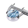Waves Lapping at The Rocks Round Pill Box.3Compartment Organizer, Metal PushButton Case2 Inch Compact Travel Size view 4