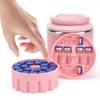 3ml Vial Inserts with Food Jar, Holds Up to 27 Vials, Portable Peptide Container with Soft Vial Insert, Ideal for Diabetic Medication, Fridge & Travel Organization, Pink (Vials Not Included) view 1