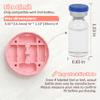 3ml Vial Inserts with Food Jar, Holds Up to 27 Vials, Portable Peptide Container with Soft Vial Insert, Ideal for Diabetic Medication, Fridge & Travel Organization, Pink (Vials Not Included) view 2