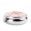 Cartoon Flying Pig Round Pill Box.3Compartment Organizer, Metal PushButton Case2 Inch Compact Travel Size view 3
