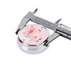 Cartoon Flying Pig Round Pill Box.3Compartment Organizer, Metal PushButton Case2 Inch Compact Travel Size view 4