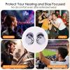 Adjustable Ear Plugs - 3 Noise Cancelling Modes for Concerts, Work, Travel & More, Reusable Hearing Protection with 4 Sizes (XS/S/M/L), Comfortable Ear Plugs for Noise Reduction, Purple Silver view 4