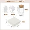 uxcell 2Pcs Crystal Gemstone Bottles, Natural Crystal Stone Bulk with Glass Display Jar Mini Stuff Collectible Adornments for Home Office Centerpiece Collection Gift, White view 2