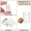 uxcell 2Pcs Crystal Gemstone Bottles, Natural Crystal Stone Bulk with Glass Display Jar Mini Stuff Collectible Adornments for Home Office Centerpiece Collection Gift, White view 3