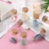 uxcell 2Pcs Crystal Gemstone Bottles, Natural Crystal Stone Bulk with Glass Display Jar Mini Stuff Collectible Adornments for Home Office Centerpiece Collection Gift, White view 4