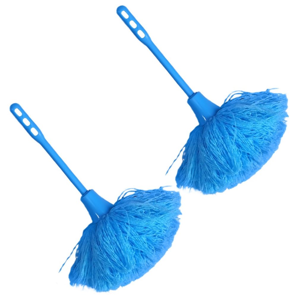 Beavorty 2pcs Electrostatic Duster Set with Handle, Small Cleaning Tool for Home and Car, Static Electricity Dust Sweeper for Household Cleaning Supplies