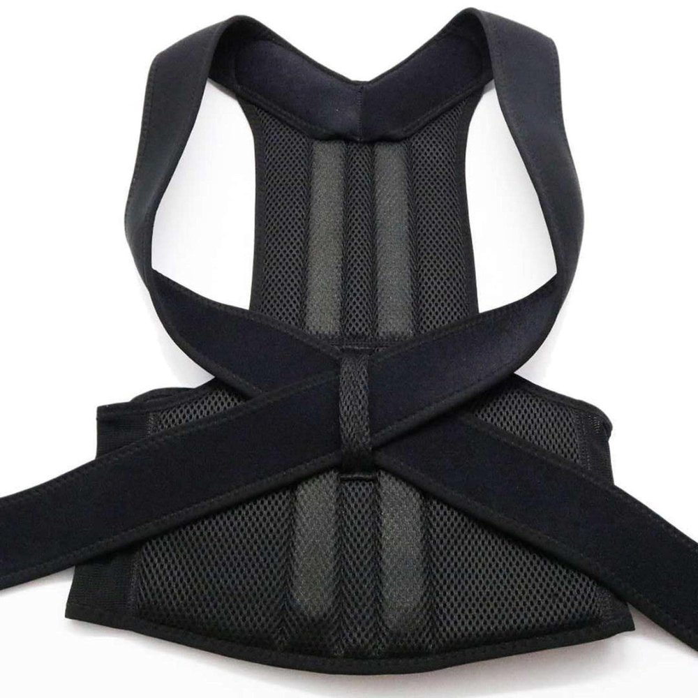GHAKKE Plus Size XS-5XL Posture Corrector Women Men Back Brace For Upper And Lower Back Pain Relief, Adjustable Scoliosis Hunchback Correction Belt Decompression Neck Shoulders(Black,5X-Large)