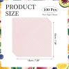 uxcell 100 Pack Wax Paper Sheets for Food, 7.1" x 7.1" Greaseproof Wrapping Paper Sheets, Wavy Stripes Food Basket Liners for Sandwich Hamburger Bread, Pink view 2