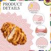 uxcell 200 Pack Wax Paper Sheets for Food, 7.1" x 7.1" Greaseproof Wrapping Paper Sheets, Wavy Stripes Food Basket Liners for Sandwich Hamburger Bread, Red view 3