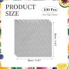 uxcell 100 Pack Wax Paper Sheets for Food, 11.8" x 11.8" Greaseproof Wrapping Paper Sheets, Wavy Stripes Food Basket Liners for Sandwich Hamburger Bread, Black view 2
