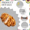 uxcell 100 Pack Wax Paper Sheets for Food, 11.8" x 11.8" Greaseproof Wrapping Paper Sheets, Wavy Stripes Food Basket Liners for Sandwich Hamburger Bread, Black view 3