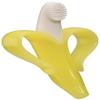 Baby Banana Yellow and Pink 2-Pack of Infant to Toddler Silicone Toothbrushes, Made in USA, Bendable, Food Grade Silicone, Family-Owned Business Since 2009 view 2