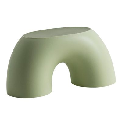 TINEASUR Non-Slip Small Round Step Stool Green, Comfortable Low Footstool and Home Use, Annular Anti-Slip Design Bathroom Seating