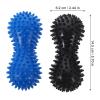 minkissy 2pcs Foot Massage Peanut Balls Spikes for Muscle Relaxation, Black Blue, Acupressure Therapy Tool for Plantar Fasciitis and Deep Tissue Fitness Rehabilitation view 2