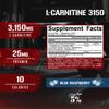 5% Nutrition Rich Piana Liquid L-Carnitine 3150 | Premium 4 Source Blend + GBB, The Super Carnitine (Blue Raspberry) view 3