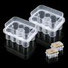 2pcs Peptide Case for Fridge, 3mL Vial Holder for Refrigerator, 10 Slots Each (20 Total), Fits Up to 16mm x 38mmH, Click-Closure Stackable Organizer for Insulin/Peptides/GLP-1, Semi-Transparent view 1