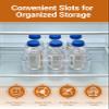 2pcs Peptide Case for Fridge, 3mL Vial Holder for Refrigerator, 10 Slots Each (20 Total), Fits Up to 16mm x 38mmH, Click-Closure Stackable Organizer for Insulin/Peptides/GLP-1, Semi-Transparent view 4