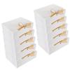 Abaodam Proposal Ribbon Boxes 10pcs White Folding Lid Small Packaging Boxes for Bridesmaid Wedding Storage and Party Presents view 1