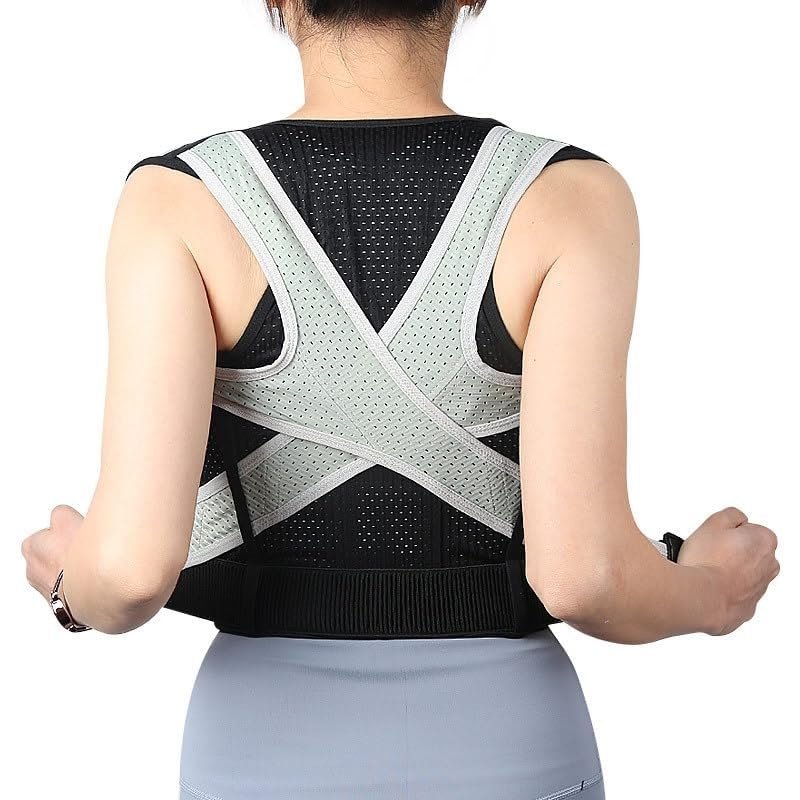 GHAKKE Kids Invisible Posture Corrector Adjustable Scoliosis Back Brace Shoulder Neck Clavicle Spinal Support Adult Therapy Corset Full Back Support Belt Improve Hunchback(Medium)