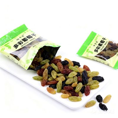 4-Flavor Colorful Raisins - Seedless, Individually Wrapped Snack Packs, No Wash Needed, Soft & Chewy, For Baking, Oatmeal, Yogurt(9g*80 packs.)