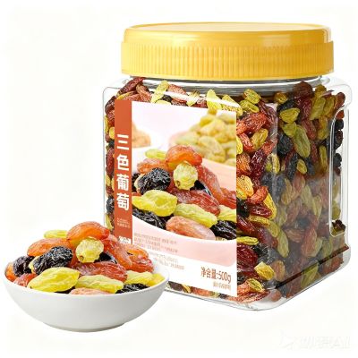 Three-Color Grape Mix - Seedless Soft Dried Fruit Snack, Ready-to-Eat Bulk Pack For Baking, Yogurt, Oatmeal & Trail (12oz)