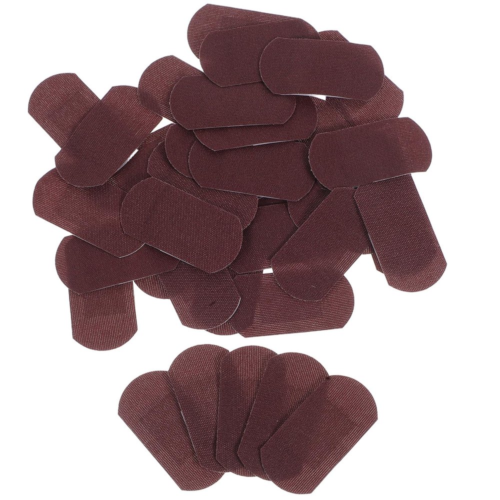 MUCKLILY 50pcs Breathable Flexible Fabric Finger Bandages Small Round Hand Bandage Spots Thumb for Face and Arms Wound Care