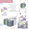 100Pcs Hydrangea Napkins Disposable Floral Butterfly Napkins 2-Ply Absorbent Spring Floral Napkins Guest Dinner Napkins for Bridal Shower Bathroom Baby Shower Wedding Garden Party Birthday Decorations view 4