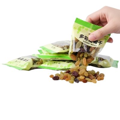 4 Color/Flavor Seedless Raisins Individually Wrapped Snack Packs, No Sugar Added, Soft Chewy Dried Fruit For Baking, Cereal, Yogurt(9g*60 packs)