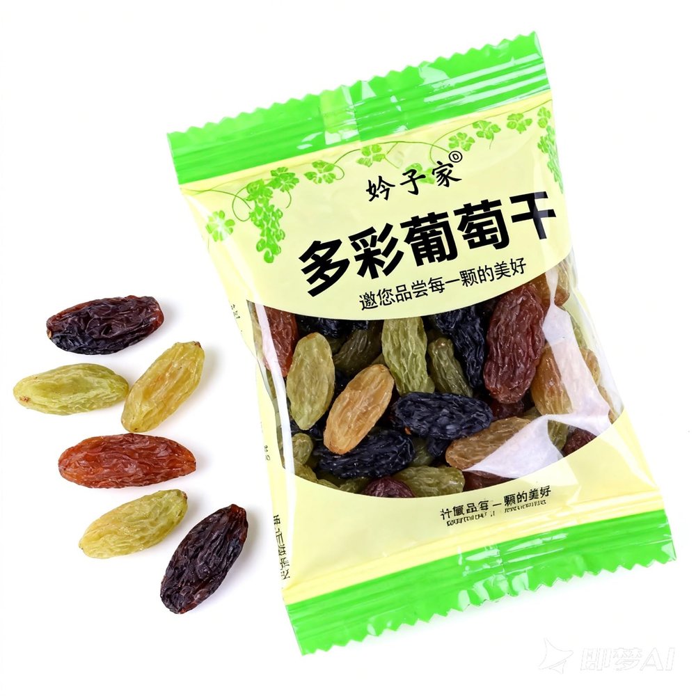 Rainbow Raisins Snack Packs 4 Flavors (Red/Green/Purple/Golden) Seedless Dried Fruit | No Sugar Added | Portable Healthy Snacks(9g*40 packs)