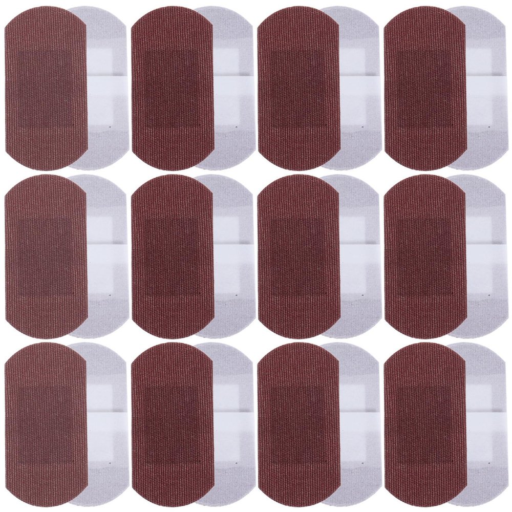 PartyKindom Breathable Fabric Fingertip Bandages 50pcs, Sheer Round Waterproof Adhesive Small Bandages for Finger and Hand Wound Care, Comfortable Elastic Skin Protection for Light Cuts