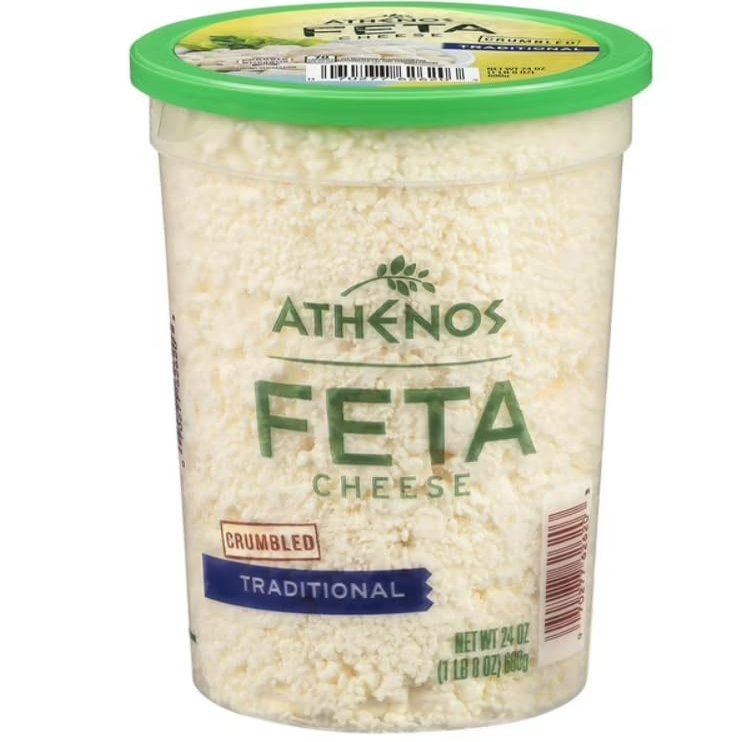 Crumbled Traditional Feta Cheese, Every serving has protein, which makes this feta cheese a quick way to get a sufficient amount of a vital nutrient. (24 oz.)
