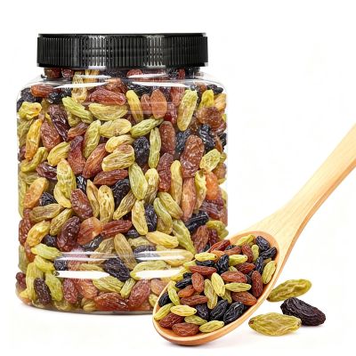 3-Color Premium Large Raisins Canned 500g - Ready-to-Eat Dried Fruit Snack, No Washing Needed, Soft & Sweet For Baking, Cereal, Yogurt