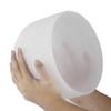 8 Inch Crystal Singing Bowl Note B White Frosted Quartz Yoga Sound Healing Singing Bowl Rubber Stick view 4