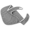 BIUDECO Adult Bib for Eating and Clothing Protector, Reusable Non-slip Waterproof Feeding Bib with Crumb Catcher, Gray Cotton Fabric Suitable for Seniors Mealtime and Daily Use view 1
