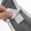 BIUDECO Adult Bib for Eating and Clothing Protector, Reusable Non-slip Waterproof Feeding Bib with Crumb Catcher, Gray Cotton Fabric Suitable for Seniors Mealtime and Daily Use view 3