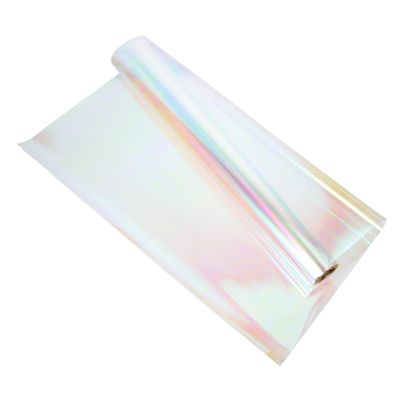 Mipcase Iridescent Floral Wrapping Paper Roll 56cm X 10 Yards, 5.8 Mil Thick Cellophane Wrap for Flower Bouquets, Packaging, and DIY Craft Decorations