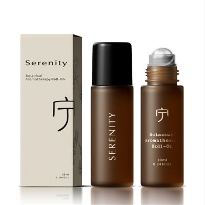 2Pack Serenity Calming Roll-On Essential Oil Blend for Stress Relief - with Lavender, Frankincense & Myrrh - 10ml Travel Size, Prediluted & Skin-Safe for Relaxation & Aromatherapy