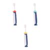 Ciieeo Soft Bristle Toothbrush 3pcs Manual Cartoon Toothbrush Set for Oral Care Ages 3-12 with Colorful Blue Yellow Red Handles, Gentle Cleaning and Dental Hygiene Random Color view 1