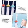 Ciieeo Soft Bristle Toothbrush 3pcs Manual Cartoon Toothbrush Set for Oral Care Ages 3-12 with Colorful Blue Yellow Red Handles, Gentle Cleaning and Dental Hygiene Random Color view 3