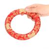 18cm Silk Brocade Round Singing Bowl Cushion Ring, Elegant Embroidered Meditation Pillow for 7-10 Inch Singing Bowls, Soft Supportive Base with Delicate Craftsmanship (Red) view 2