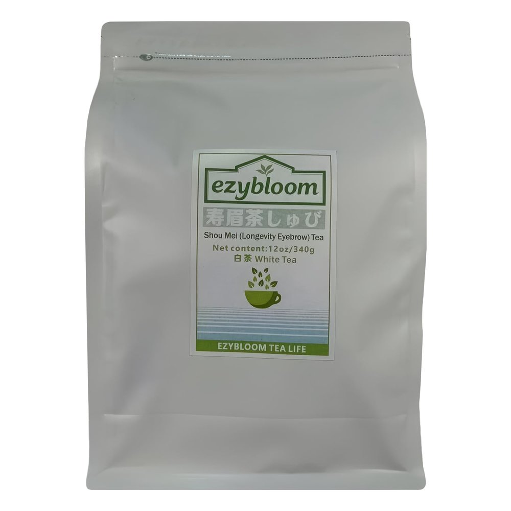 Ezybloom Longevity Eyebrow Tea Shoumei White Tea FudingTea Aged Tea Square Cake Tea White Tea Tea Leaves()12oz/340g