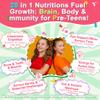 Nextdia Multivitamin Filled Gummies with Iron for Teen Boys Girls 12-17, 18, 19, Kids 10+ Multivitamin with Omega 3, Magnesium + Zinc, Multi-Minerals for Adolescent 10-19S Brain, Bone, Energy, Immune view 3