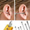 12Pcs Ear Pick Earwax Removal Kit, Stainless Steel Ear Cleaner Tools with PU Case - Reusable Curette Scoop Set for Adults Kids Family Ear Care,Personal Hygiene Gift Set (Yellow and Black) view 4