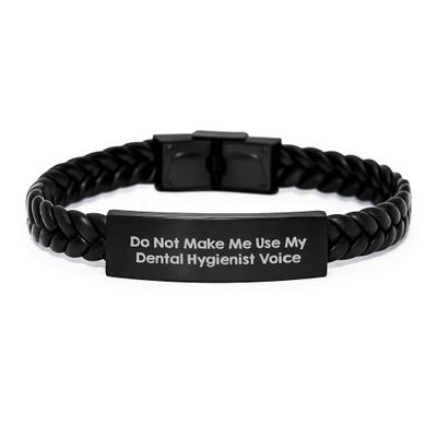 AddictiveDesignsCo Funny Dental Hygienist Gifts from Men, Interlaced Leather Bracelets for Women, Valentine's Unique Gifts for Coworkers
