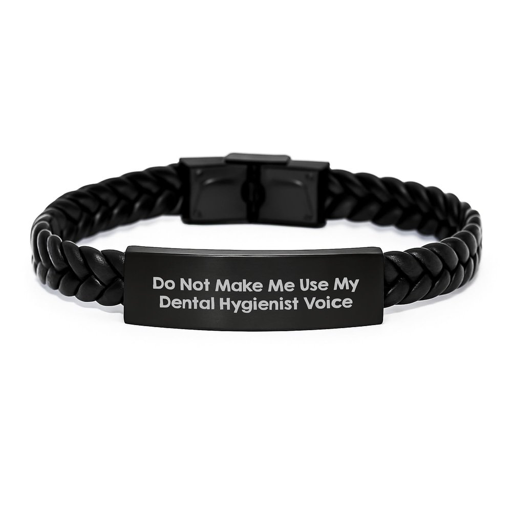 AddictiveDesignsCo Funny Dental Hygienist Gifts from Men, Interlaced Leather Bracelets for Women, Valentine's Unique Gifts for Coworkers