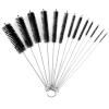 13 Pcs Reusable Nylon Straw Cleaning Brushes Set with Keyring for Stainless Steel Straws, Tumblers, Bottles & More - Black view 1