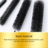 13 Pcs Reusable Nylon Straw Cleaning Brushes Set with Keyring for Stainless Steel Straws, Tumblers, Bottles & More - Black view 2